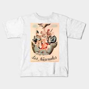 LOS NACIONALES Spanish Civil War Government Propaganda Poster dated 1936 Kids T-Shirt